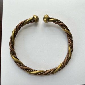 Vintage Gold and Brass Twist Bracelet